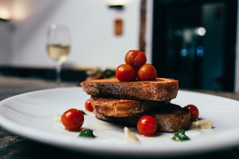Bruschetta al Pomodoro - fresh tomato on toasted bread